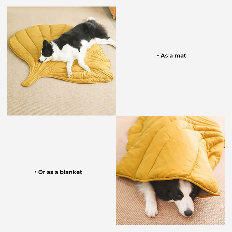 Botanische deken in bladvorm voor huisdieren - Zachte katoen-polyester hoes voor honden & katten - Machinewasbare bankbeschermer & vloermat