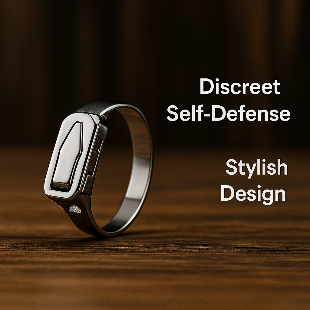Taktischer Fingerring zur persönlichen Sicherheit, Everyday Carry EDC, kompaktes Schutzgerät, verdeckt tragbares Sicherheitsaccessoire, leichtes Metall | Thomler
