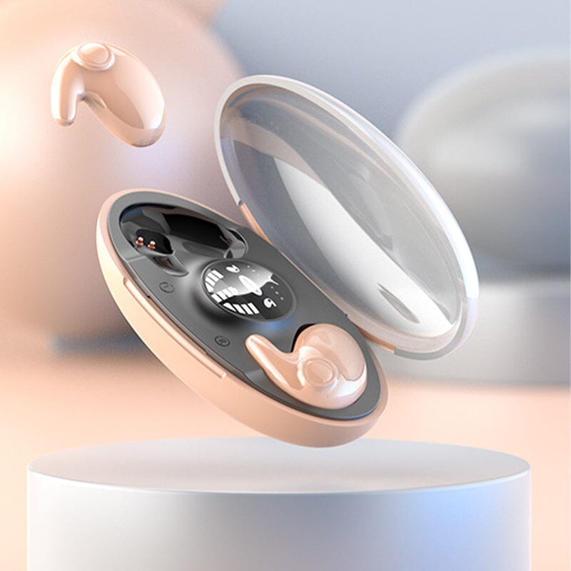 Compacte draadloze Bluetooth-slaapoortjes voor zijslapers met geluidsisolatie & 24 uur batterijduur voor muziek en telefoongesprekken voor het slapengaan
