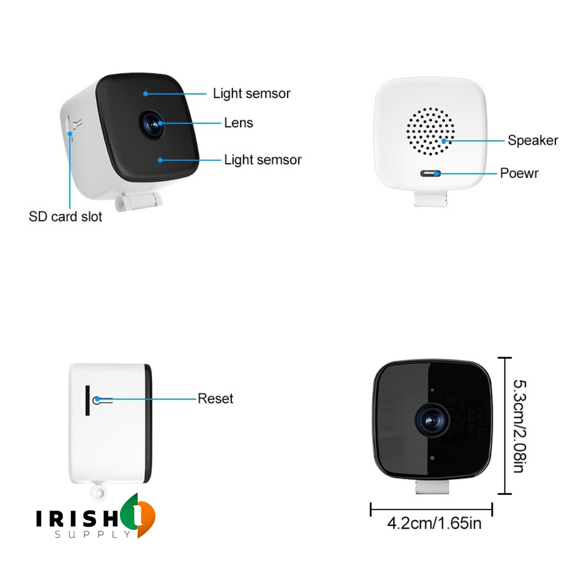 Smart Ai Window Security Camera Wireless Indoor With 2k Color Night Vision And No Monthly Fees