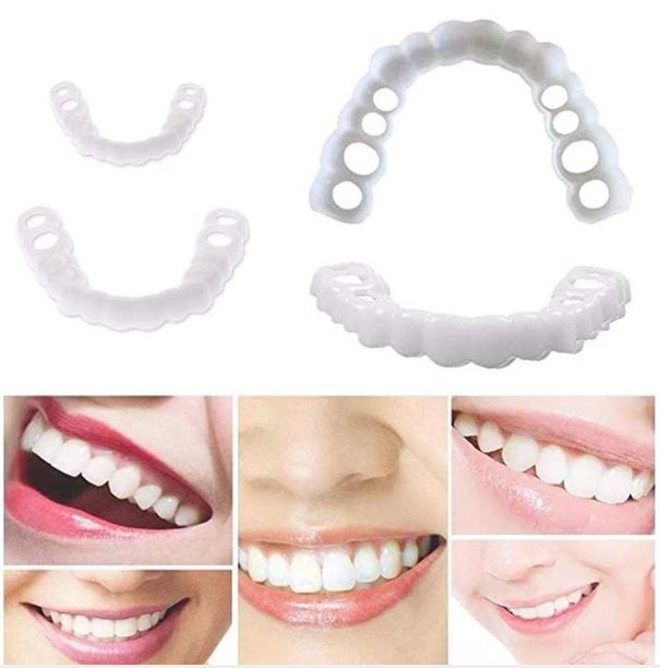 Snap-On Dental Veneers – Temporary Cosmetic Teeth Covers for Upper & Lower Jaw