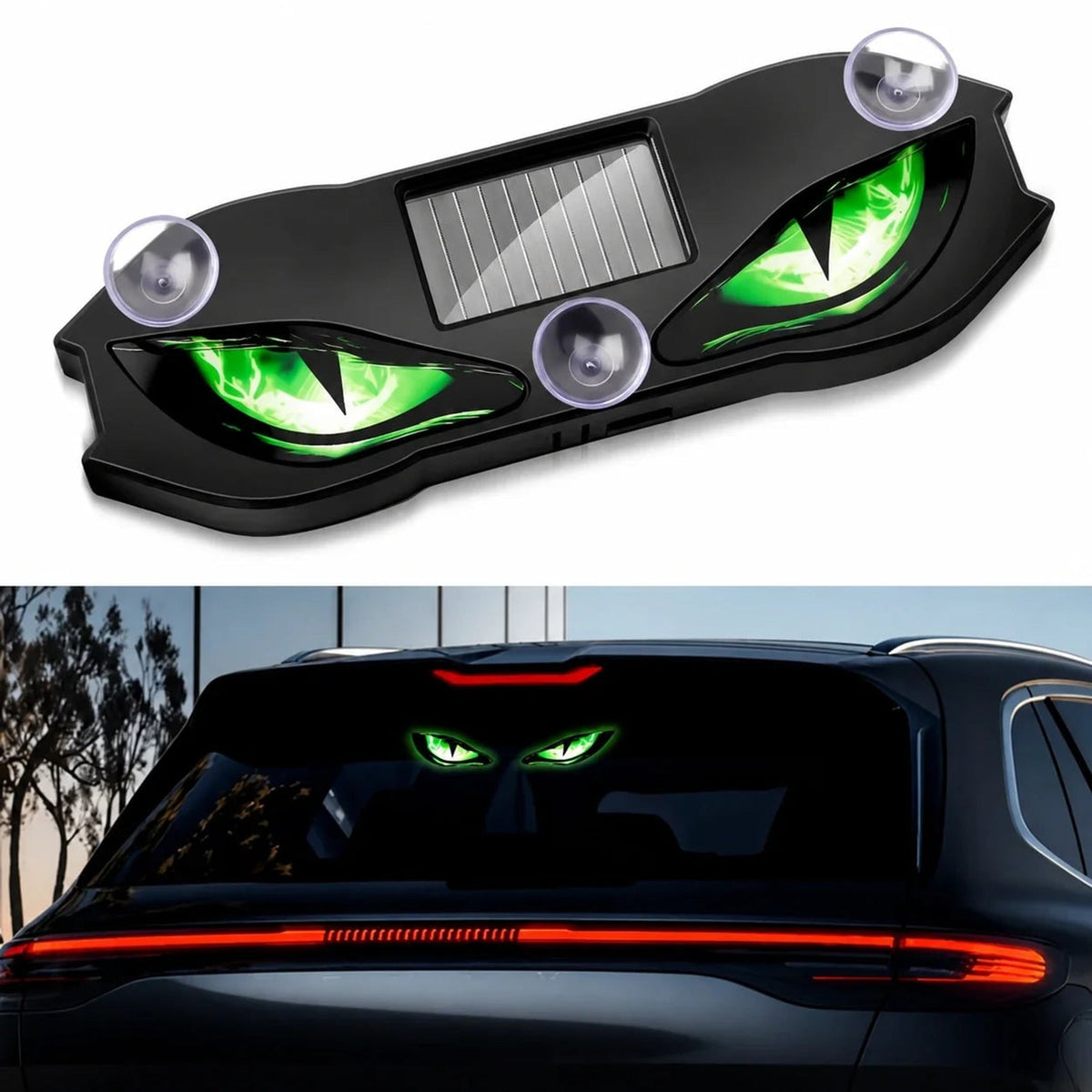 Solarbetriebene Auto-Lichtanzeige mit Bewegungssensor und Saugnäpfen