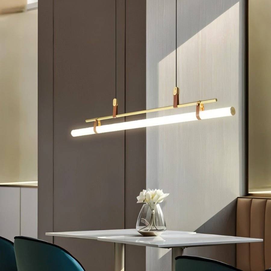 Lámpara de barra LED de metal elegante con altura ajustable para encimeras, espacios de trabajo, mesas de comedor e iluminación de tareas 3000K 6000K Negro Dorado | Thomler