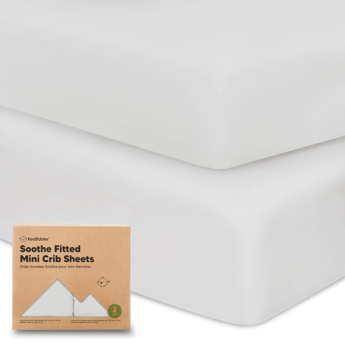 2-Pack Jersey Cotton Fitted Mini Crib Sheets