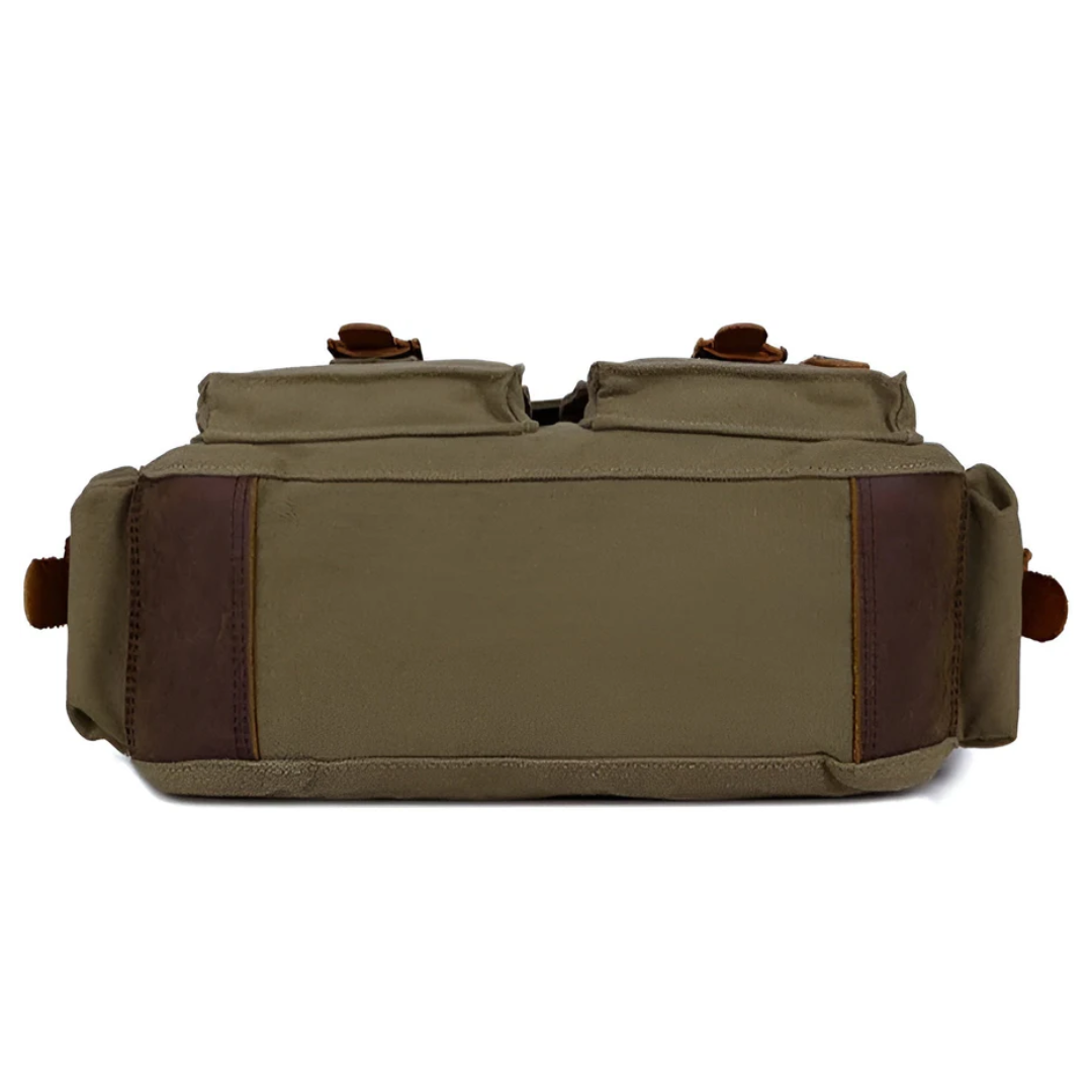 Men's Canvas Shoulder Bag with Multiple Pockets for Everyday Carry and Travel | Hands-Free Sling Pack for Phone Wallet Keys | Adjustable Str