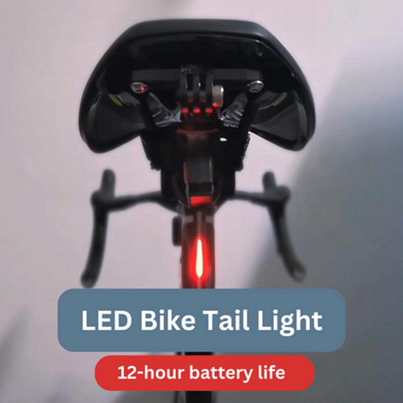 Oplaadbaar LED-fietsachterlicht 40 lumen achterlicht voor veiligheid bij nachtelijk fietsen op de weg, mountainbike en woon-werkverkeer waarschuwingslampje | Thomler