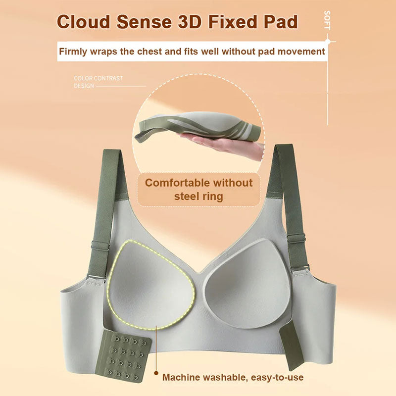 Draadloze lift-bh voor dames | Ondersteunend push-up ontwerp met anti-verslappingstechnologie voor dagelijks comfort en decolleté | Verstelbare zachte cups onder