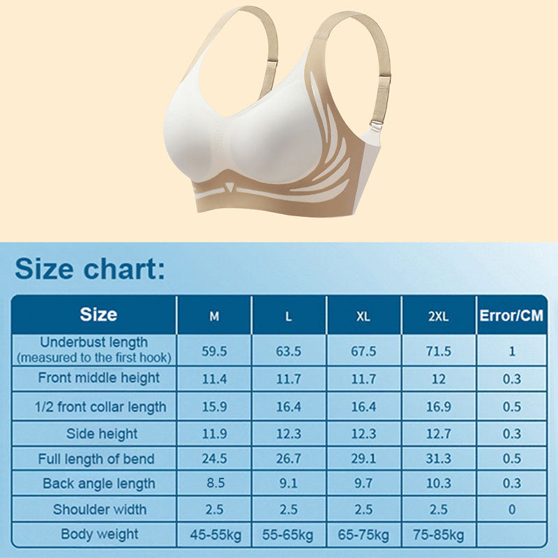 Draadloze lift-bh voor dames | Ondersteunend push-up ontwerp met anti-verslappingstechnologie voor dagelijks comfort en decolleté | Verstelbare zachte cups onder