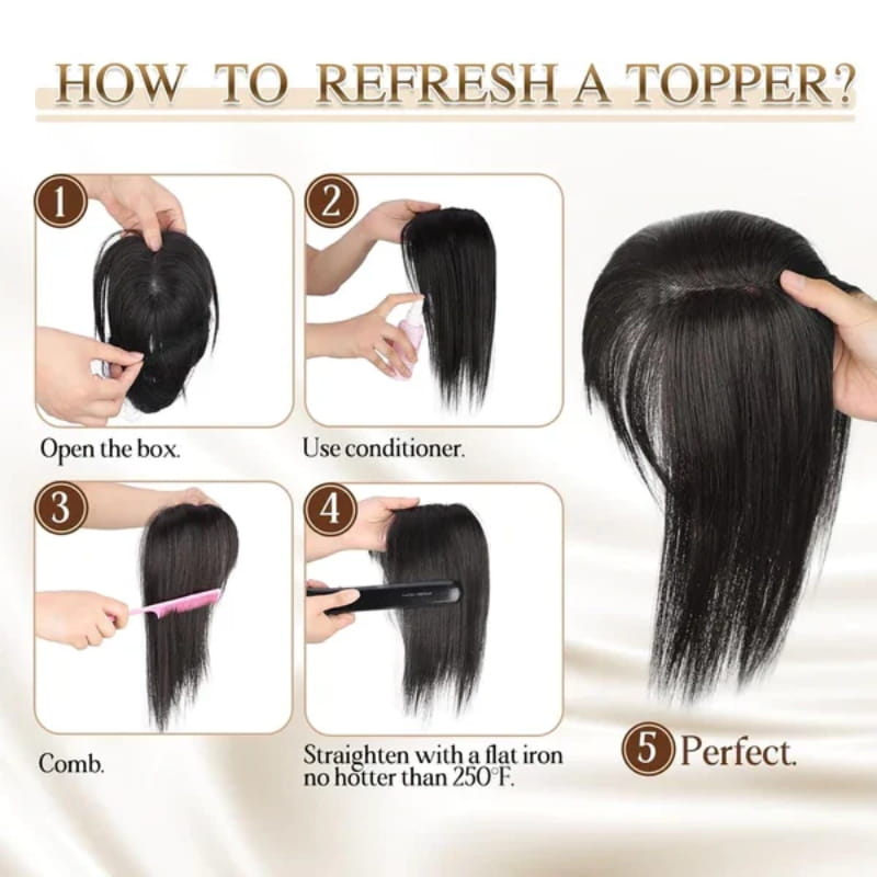 Clip-in Pony-Haarteil mit seitlich gestuften Strähnen – Sofortiger Pony-Look für jeden Anlass | Natürliche Textur, hitzebeständig | Thomler