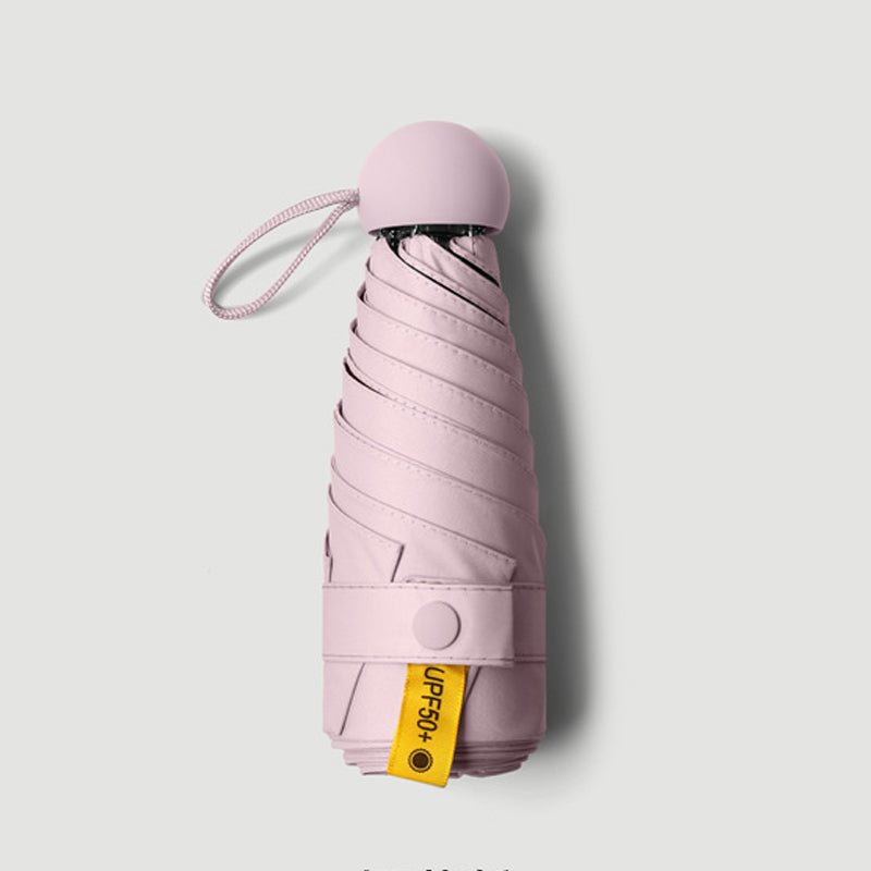 Compact Mini Umbrella with UPF 50+ Sun Protection & Wind-Resistant Frame for Travel & Everyday Carry