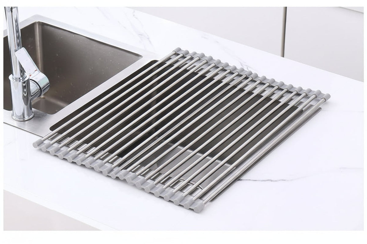 Escurridor plegable de acero inoxidable