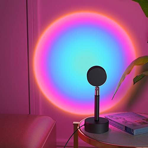 Projection Atmosphere Lamp with 16 Color Modes and Remote Control for Home Bedroom Living Room Decor | Adjustable Angle USB-Powered Ambient | Thomler