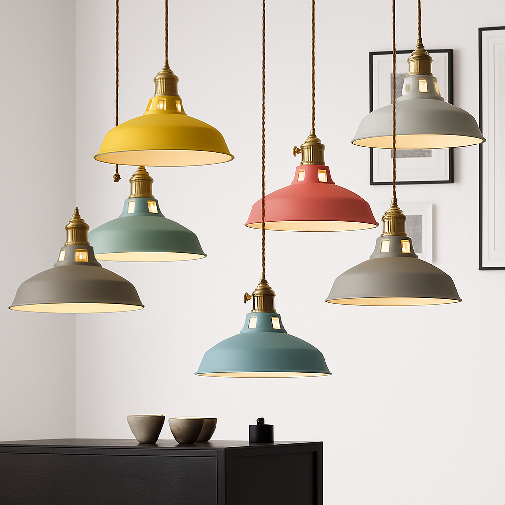 Hanging Ceiling Fixture with 39 in Adjustable Suspension E27 Metal Shade for Kitchen Island Dining Room Modern Drop Light | Thomler