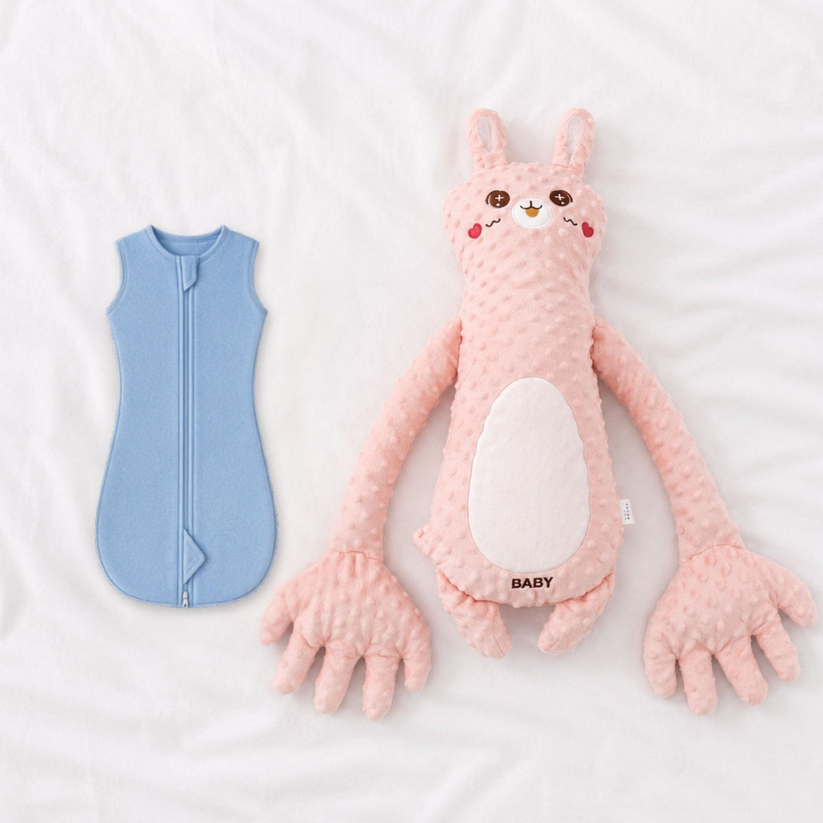 Pack de arrullo para bebé y peluche relajante con palmadas – Arrullo para brazos en alto con compañero de sueño rítmico