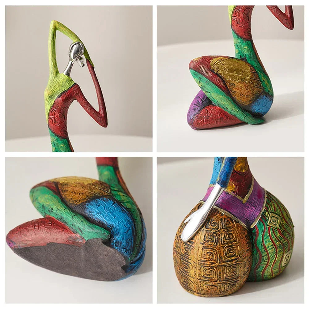 Resin Figurine Statue for Shelves Tabletop Display Home Decor Accent Piece Modern Contemporary Art Object for Living Room Bedroom Office | Thomler