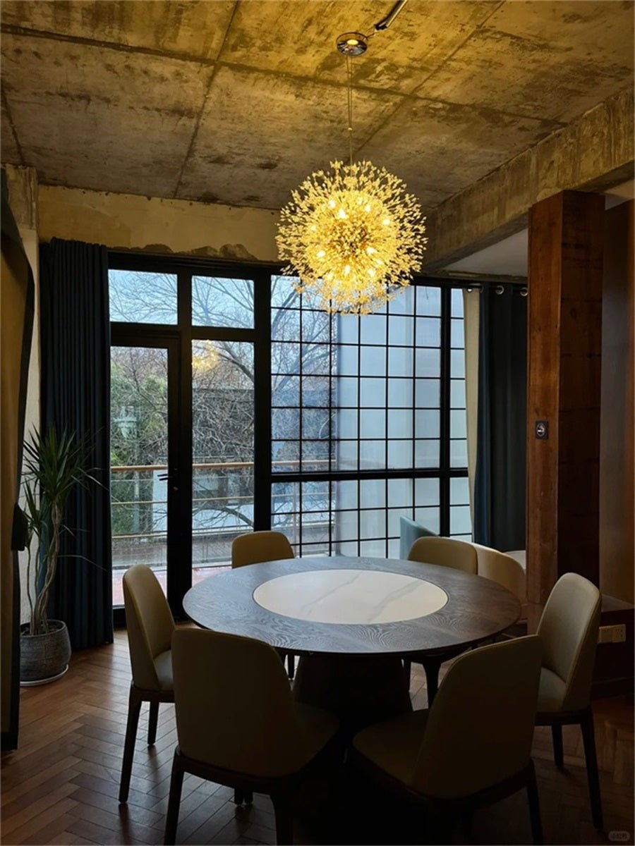 Starburst kristallen kroonluchter 80 cm metaal messing chroom in hoogte verstelbare plafondlamp voor eetkamer en hal met G9-fittingen | Thomler