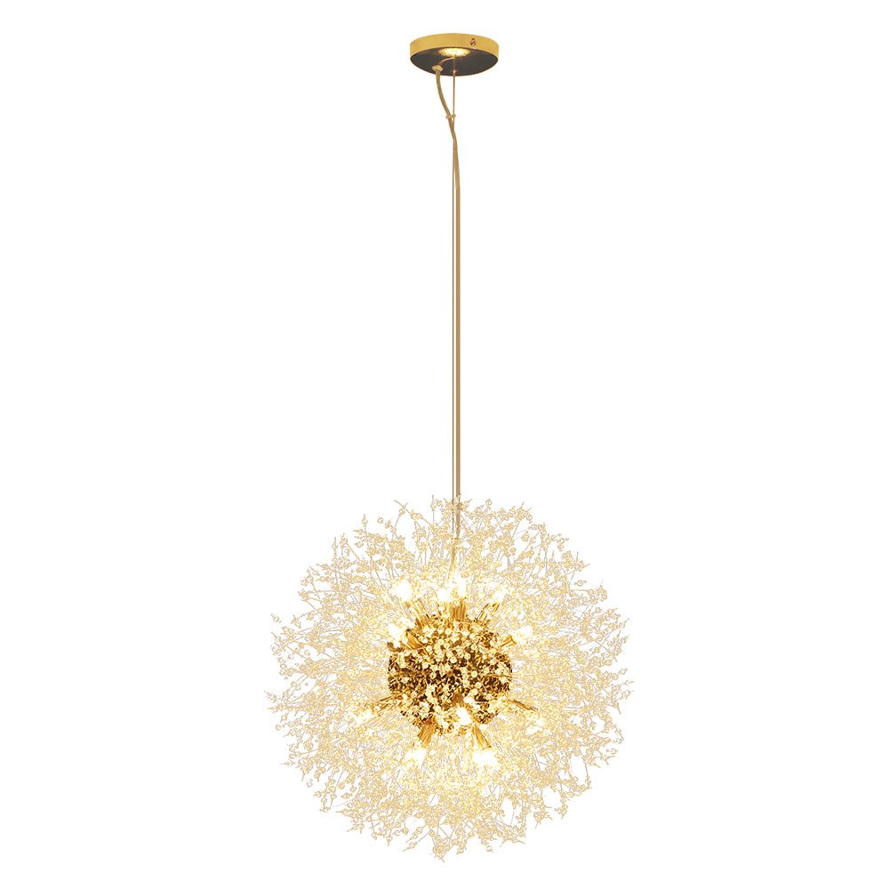 Starburst kristallen kroonluchter 80 cm metaal messing chroom in hoogte verstelbare plafondlamp voor eetkamer en hal met G9-fittingen | Thomler