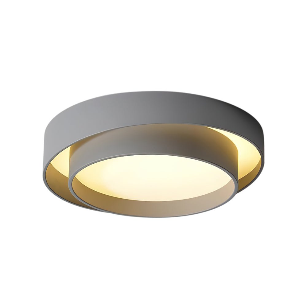 LED Flush Mount Ceiling Light 15 inch Round Metal Low Profile Fixture for Bedrooms Living Rooms Kitchens 1260 Lumens Energy Efficient Contem | Thomler