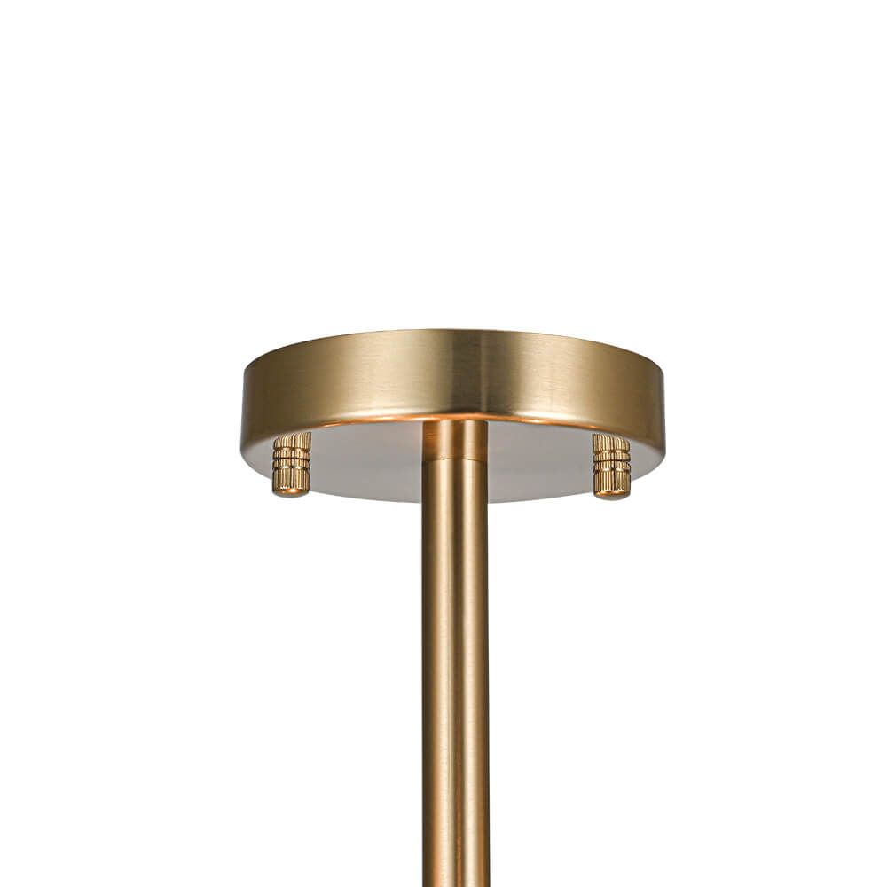 Semi-Flush Crystal Drum Light 15 Inch Dimmable Chrome Brass Metal Glass for Bedroom Living Room Dining Room Hallway Entry Foyer Modern Glam | Thomler