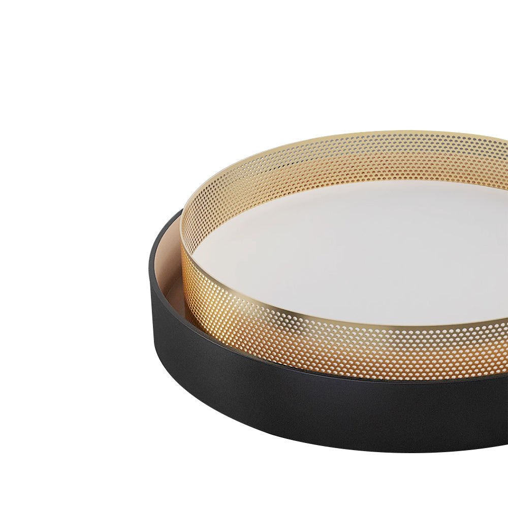 20-Zoll LED-Ring-Deckenleuchte, flache Montage, Metall, Schwarz oder Weiß, für Flur, Schlafzimmer, Wohnzimmer, moderne, flache, runde Leuchte, integriert | Thomler