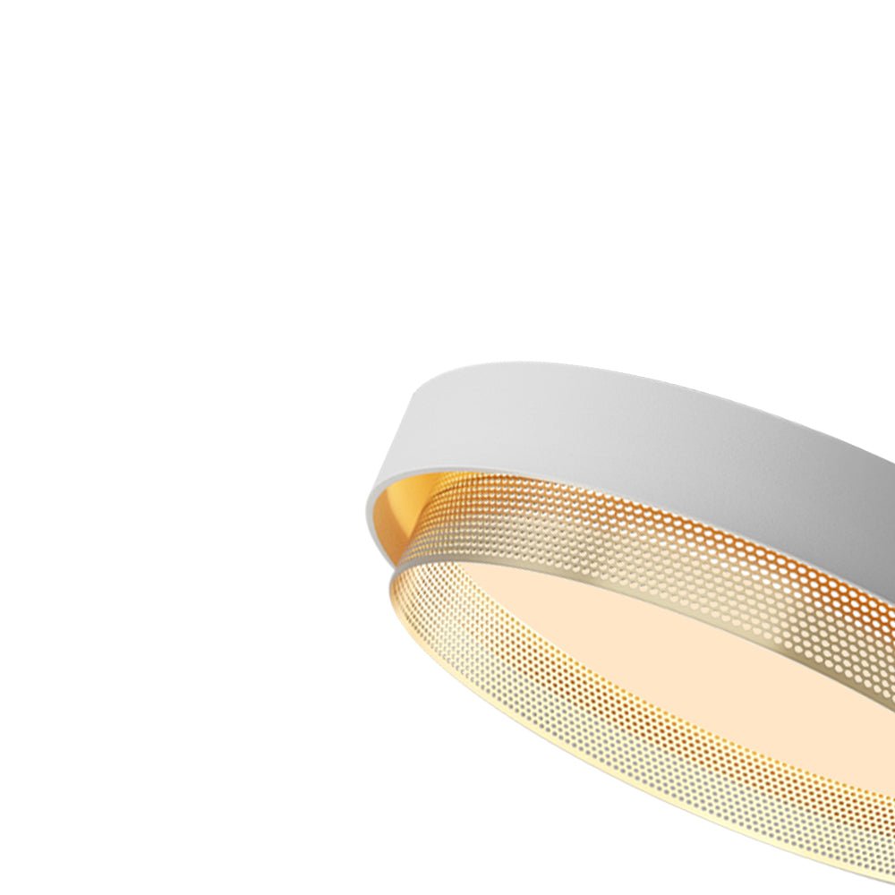 20-Zoll LED-Ring-Deckenleuchte, flache Montage, Metall, Schwarz oder Weiß, für Flur, Schlafzimmer, Wohnzimmer, moderne, flache, runde Leuchte, integriert | Thomler