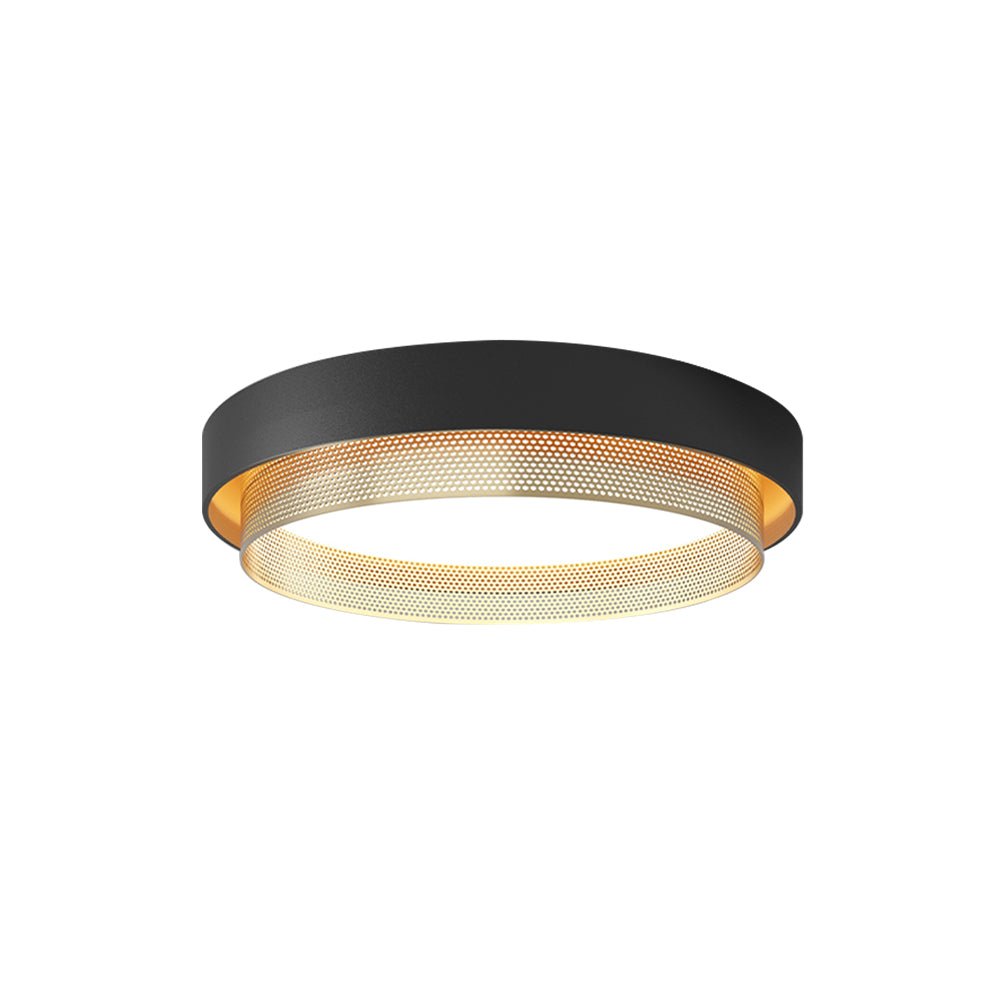 20-Zoll LED-Ring-Deckenleuchte, flache Montage, Metall, Schwarz oder Weiß, für Flur, Schlafzimmer, Wohnzimmer, moderne, flache, runde Leuchte, integriert | Thomler