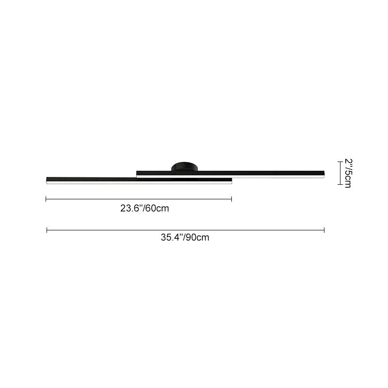 35-Inch Linear LED Vanity Light Fixture in Black – Adjustable Color Temperature Bathroom Mirror Lighting for Modern Hallways, Entryways & Po | Thomler