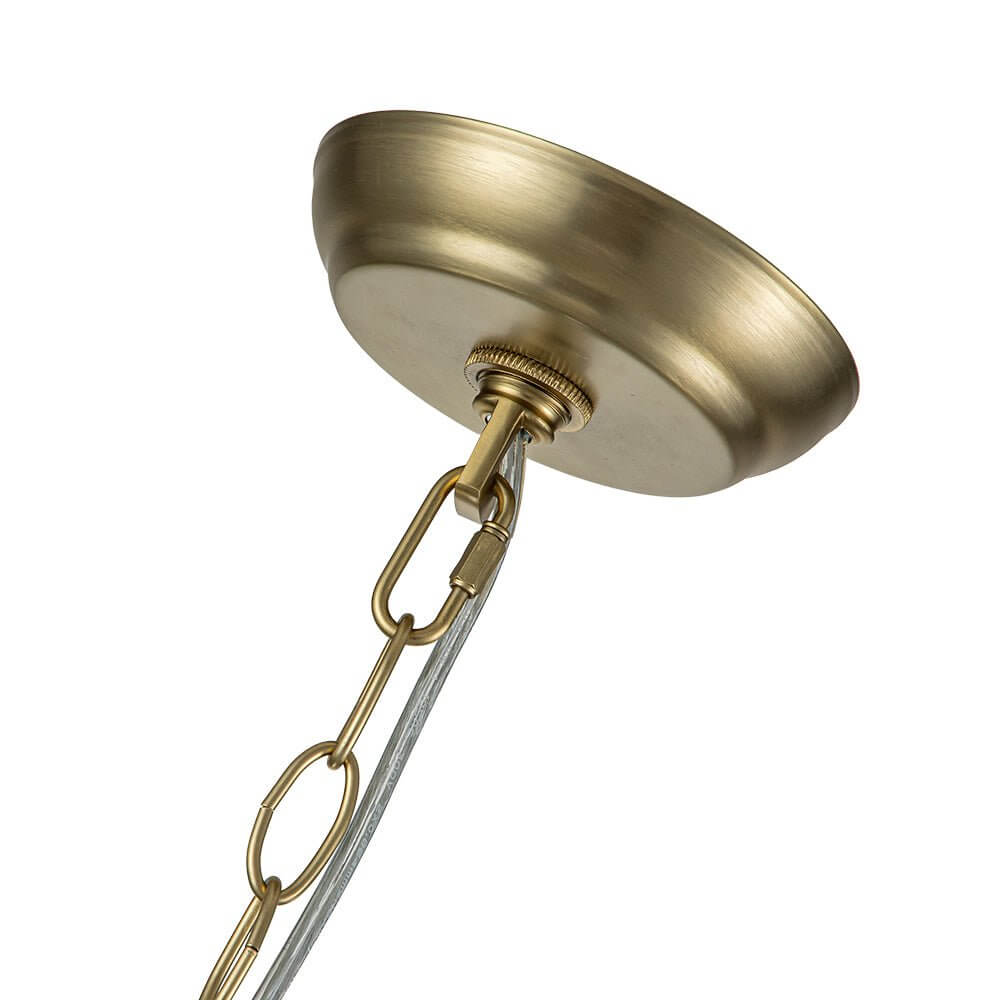 Multi-Globe Glass Chandelier Brass Finish Adjustable Height Ceiling Light for Dining Room Kitchen Island Modern Sphere Lighting Fixture 3 or | Thomler