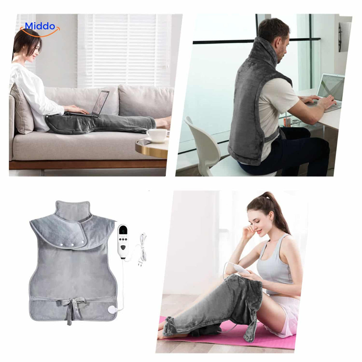 Electric Heated Neck & Shoulder Wrap with 9 Heat Settings and Auto Shutoff
