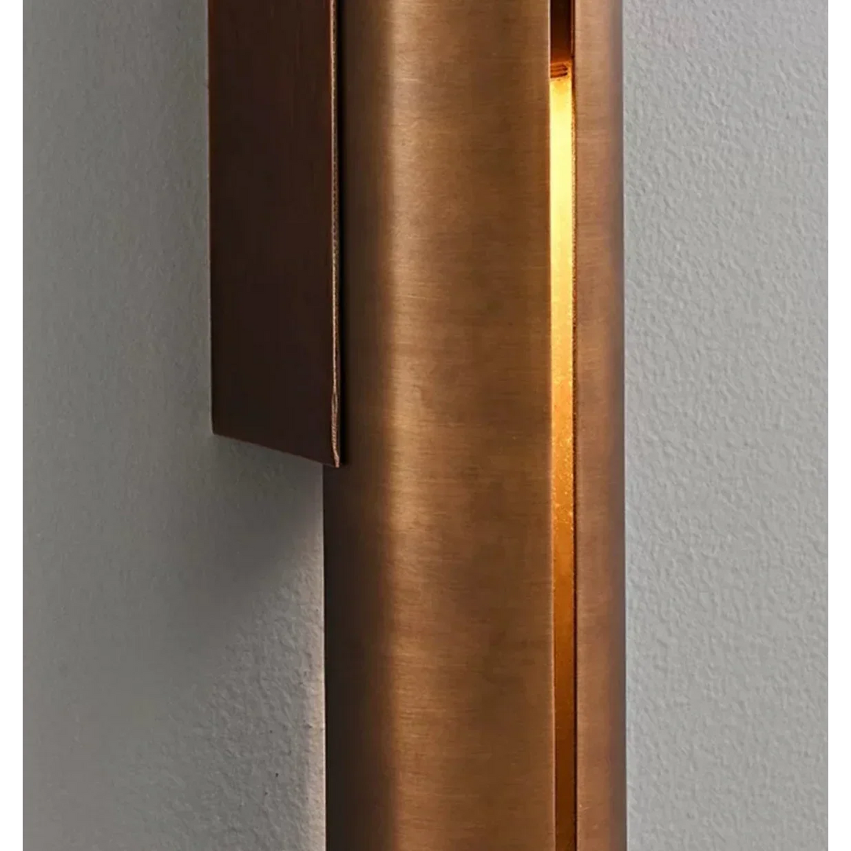 Copper Sconce Bronze Finish 14 in Vertical Slit Warm White Up Down Lighting for Hallways Bedrooms Contemporary Modern Indoor Metal Fixture | Thomler