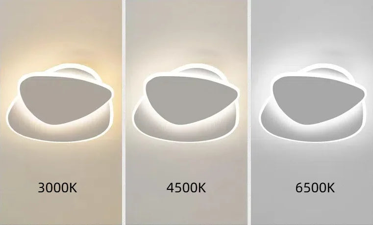 Lámpara de techo LED escultural de montaje empotrado de 16-20 pulgadas, acrílico en capas, color blanco, para dormitorio, pasillo, iluminación superior contemporánea, decoración de interiores del hogar | Thomler