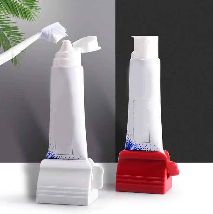 Dubbele tube-uitknijper voor pasta- en crèmeproducten – Afvalvrije dispenser voor badkamer- en toilettafelorganisatie – 2-delige set | Thomler