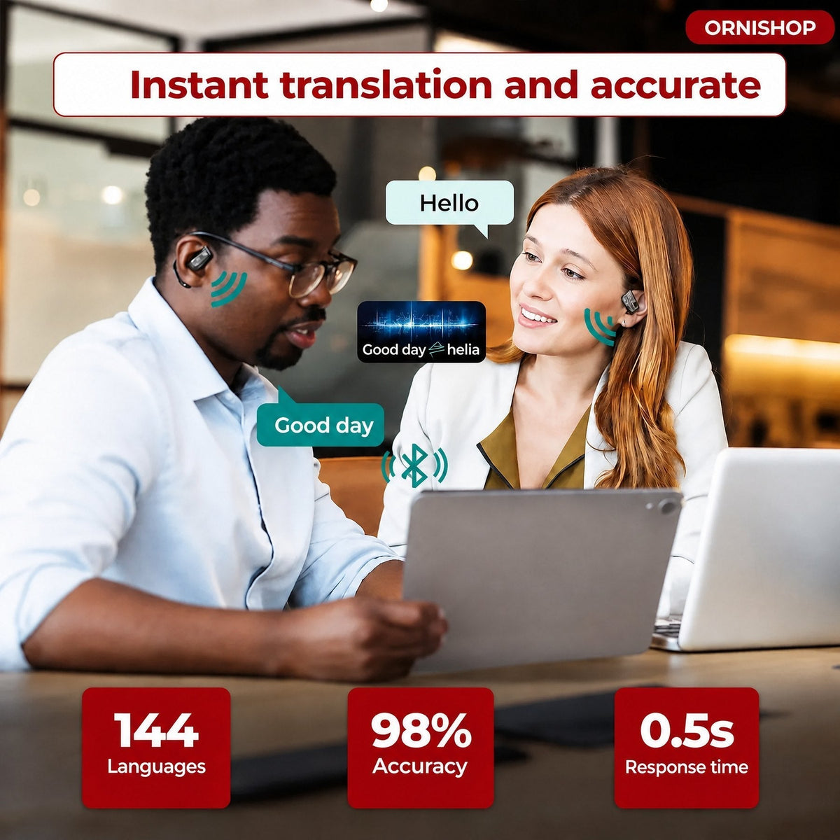 Auriculares traductores inteligentes: 144 idiomas en tiempo real