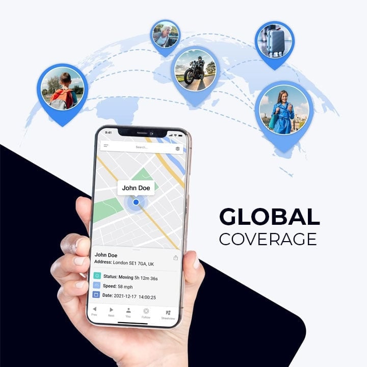 GPS-Tracker MiniLocate Easy 4G LTE in Echtzeit mit Magnethalterung für Fahrzeugsicherheit