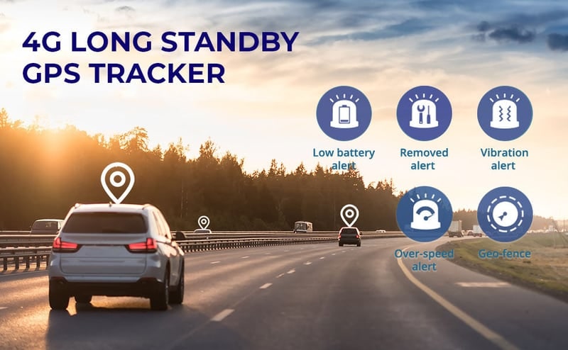 GPS-Tracker MiniLocate Easy 4G LTE in Echtzeit mit Magnethalterung für Fahrzeugsicherheit