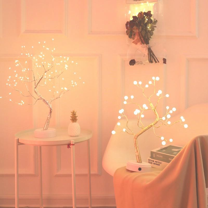 Illuminated Branch Tabletop Accent with LED Glow for Bedroom, Living Room & Bedside Decor | Battery or USB Powered | Thomler