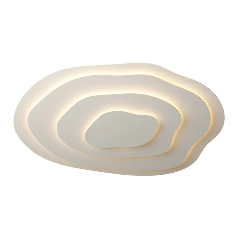 LED Flush Mount Ceiling Light 16-24 in White Acrylic Wave Design for Bedroom Living Room Hallway Dimmable Modern Lighting Fixture 110V | Thomler
