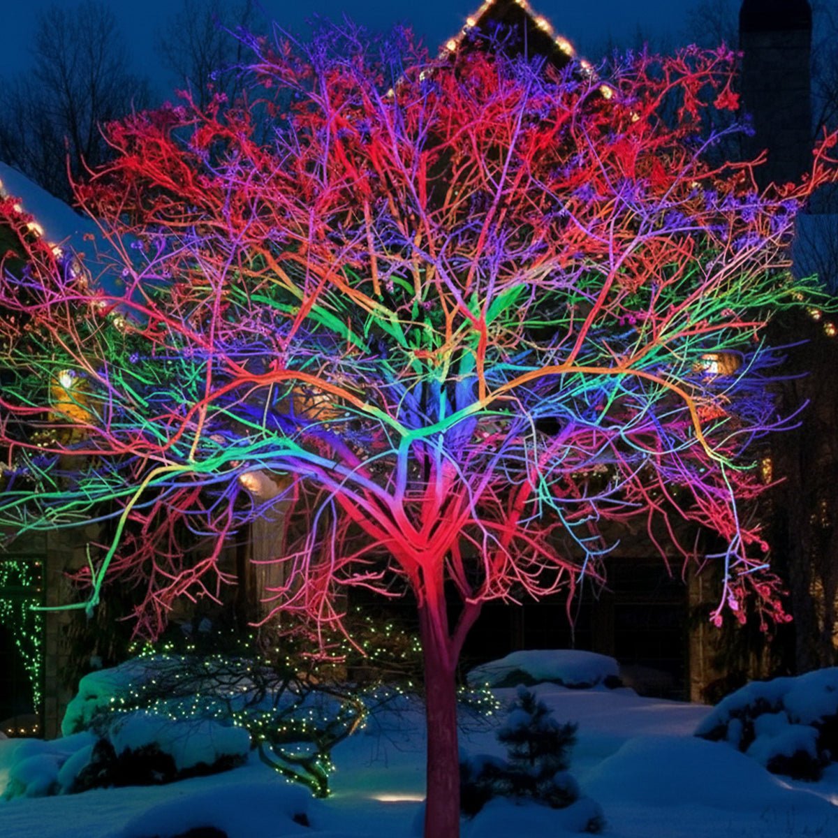 50W Farbwechsel-LED-Fluter für Gärten, Terrassen & Fassaden – ferngesteuerter RGB-Gartenstrahler mit Wetterschutz | Thomler