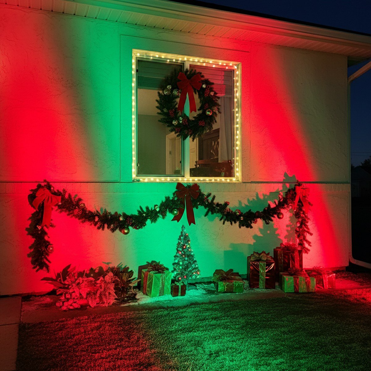 50W Farbwechsel-LED-Fluter für Gärten, Terrassen & Fassaden – ferngesteuerter RGB-Gartenstrahler mit Wetterschutz | Thomler