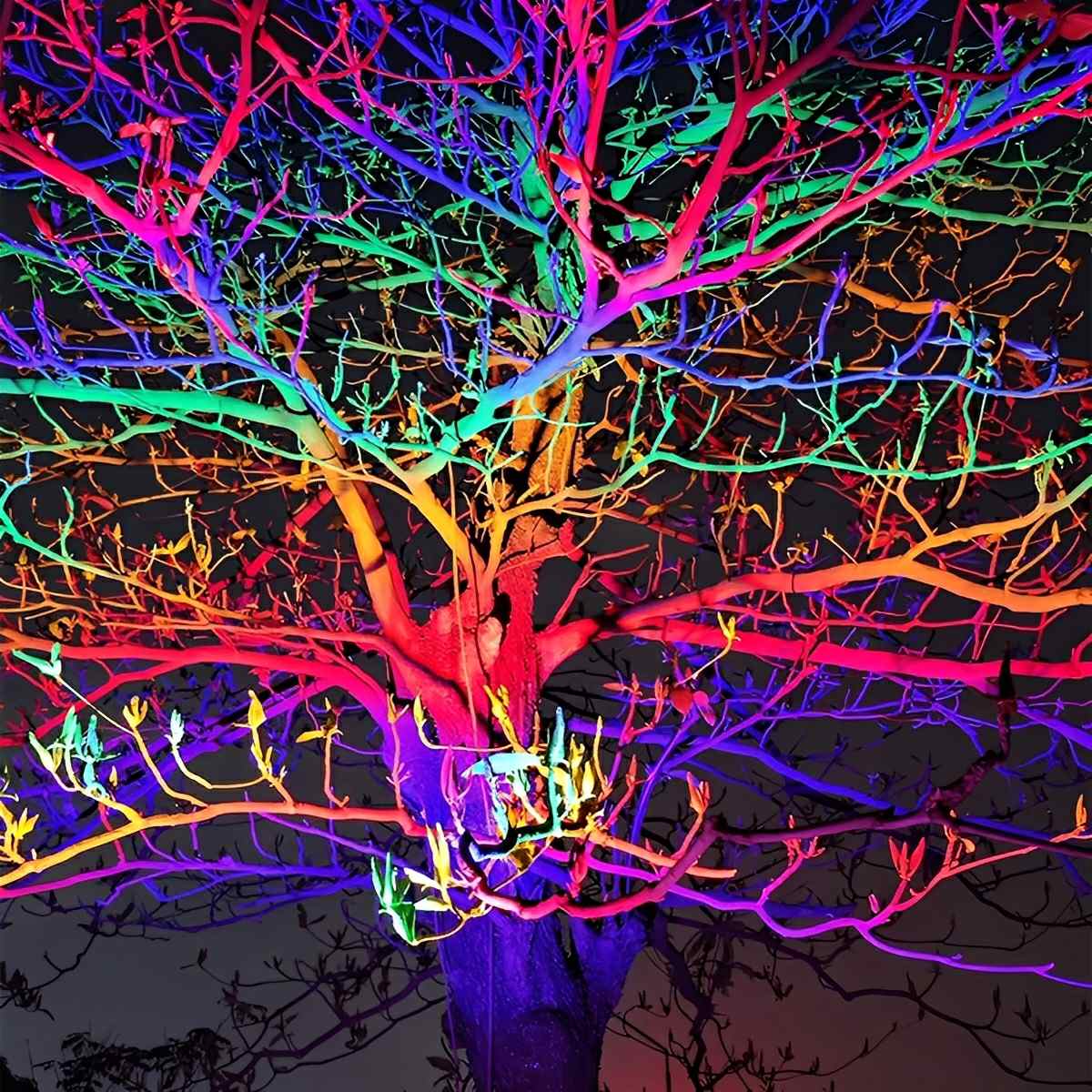 50W Farbwechsel-LED-Fluter für Gärten, Terrassen & Fassaden – ferngesteuerter RGB-Gartenstrahler mit Wetterschutz | Thomler