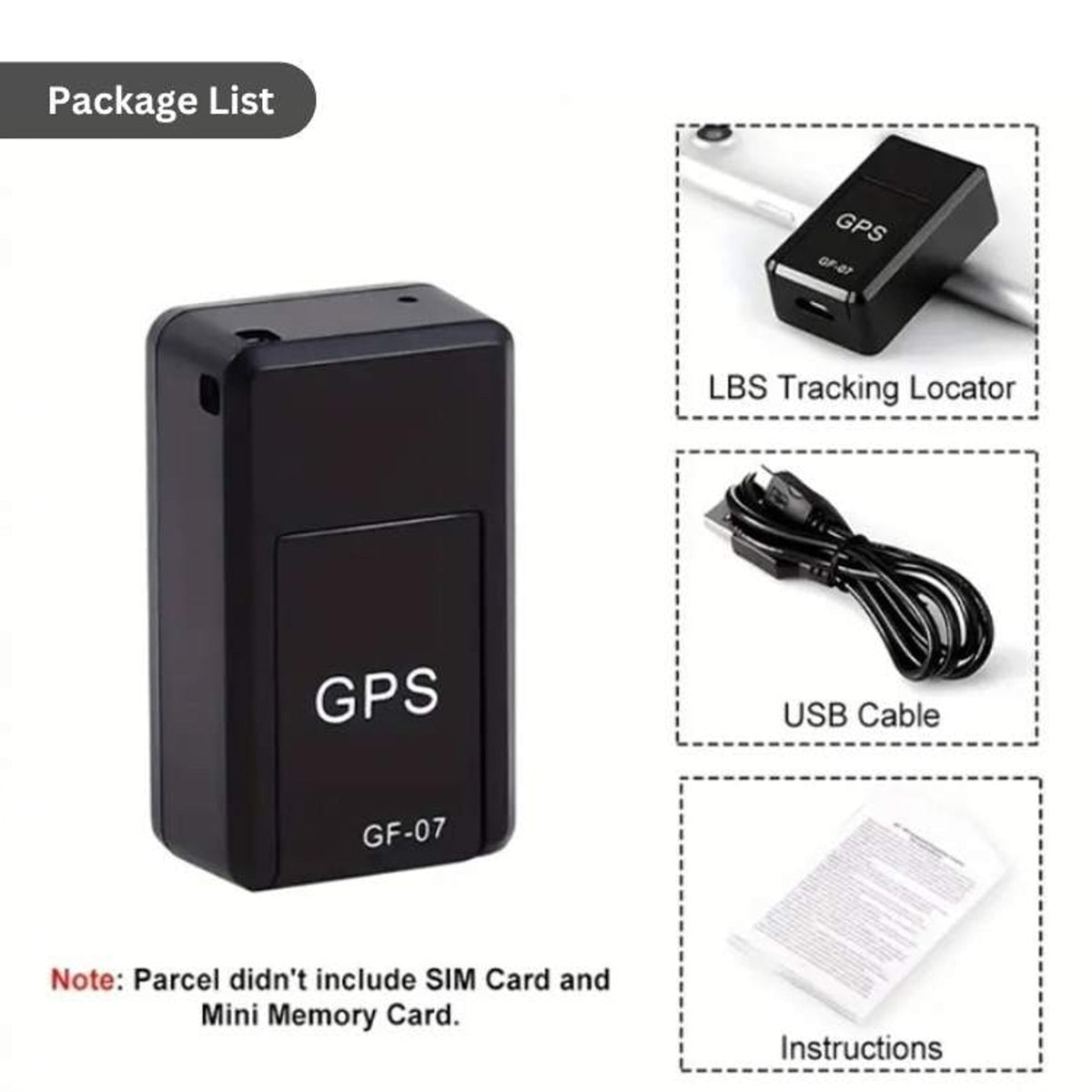 Rastreador GPS magnético ultracompacto sin suscripción requerida