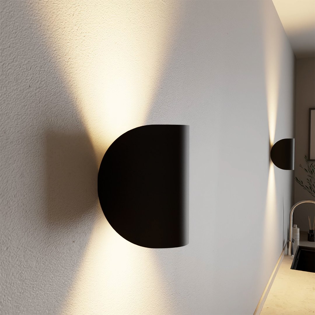 Adjustable Bidirectional Sconce 6.5 Inch Aluminum Light Fixture Black White for Entryway Bedroom Living Room Rotatable G4 LED Mount | Thomler