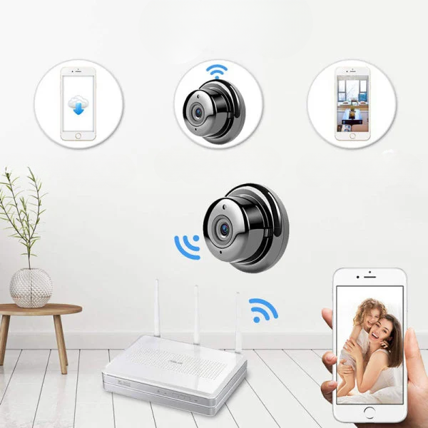 Compact Wireless Security Camera 1080p HD Video Day Night Vision Motion Detection Magnetic Mount No Drilling Smart Home Monitoring | Thomler