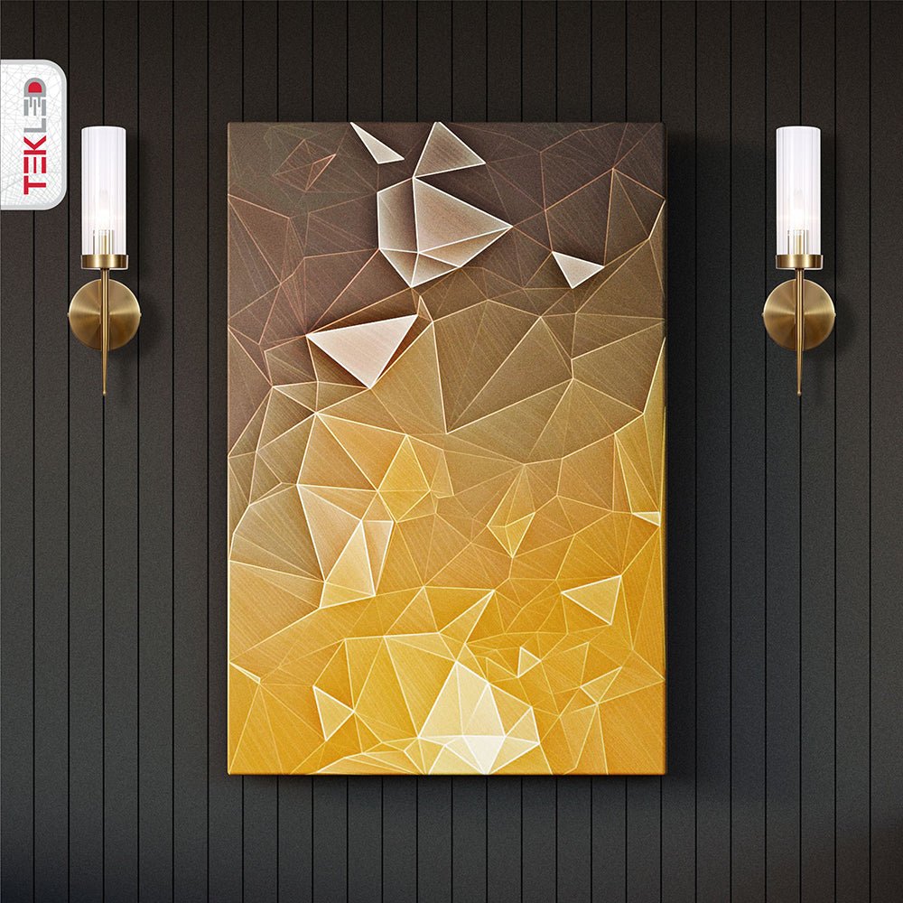 Textured Glass Wall Sconce with Steel Frame - Dimmable E27 Socket - 16 inch Height - Modern Art Deco Fixture for Hallways Bedrooms Living Sp | Thomler