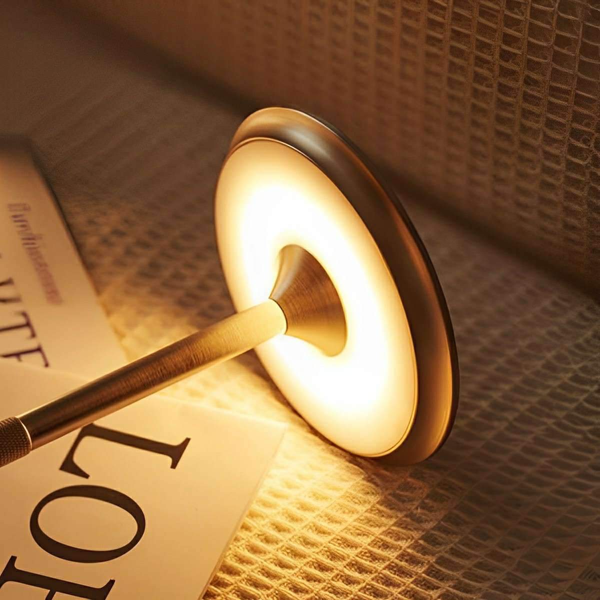Rechargeable LED Nightstand Lamp Aluminum 11 Inch Touch Dimming 3 Color Modes Cordless Portable Light for Bedroom Office Desk Compact Modern | Thomler