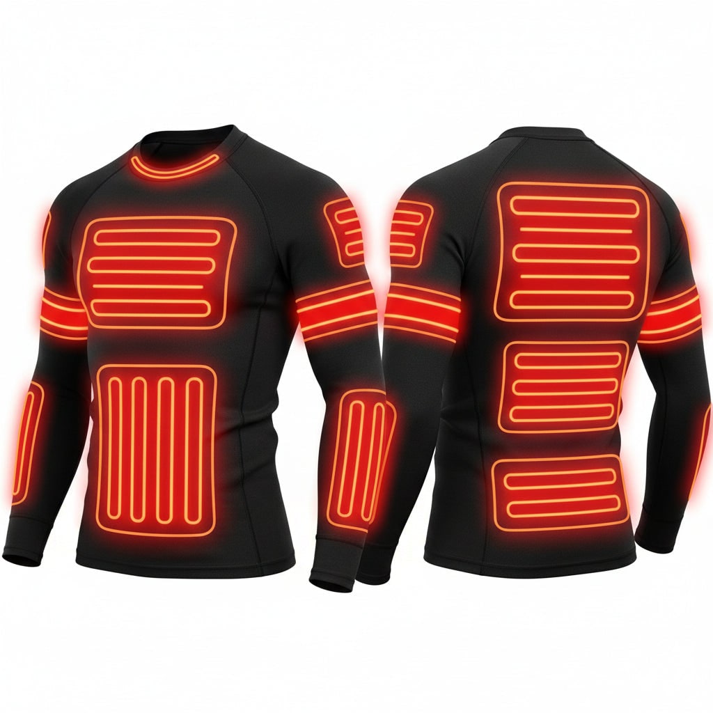 Electric Heated Base Layer Set with 3-Mode Temperature Control for Cold Weather