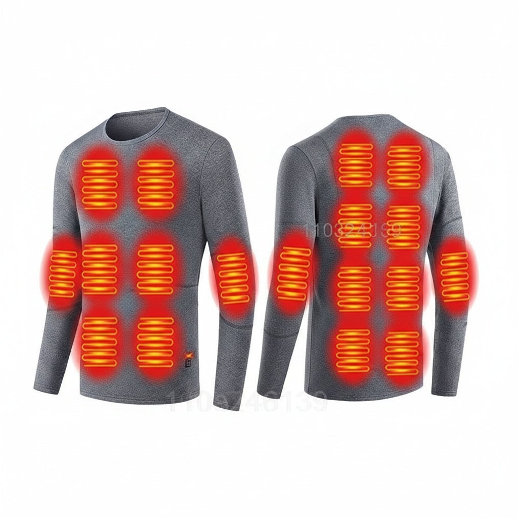 Electric Heated Base Layer Set with 3-Mode Temperature Control for Cold Weather