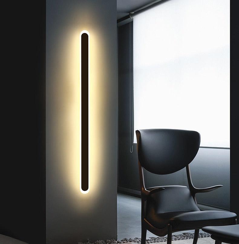 Linear LED Sconce 32-Inch Aluminum Matte Finish for Bedroom Above-Bed Lighting Contemporary Slim Profile Hardwired Fixture Ambient Wall Ligh | Thomler