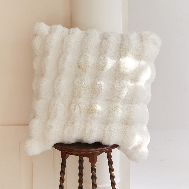 Funda de cojín decorativa de piel sintética afelpada, 18x18 o 20x20 pulgadas, suave y lavable para sofá, cama o sala de estar | Thomler