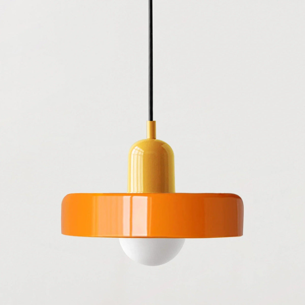 Tweekleurige glazen plafondlamp voor keukeneiland en eetkamer, moderne hanglamp | Thomler